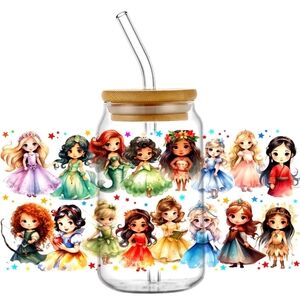 Adorable Disney Princess Cup Sticker